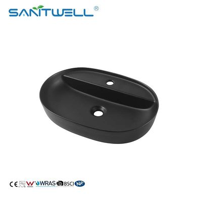 Made In China AB8475 Bathroom Sanitary Ware Sinks Matt Black Bowl  Above Counter Basins