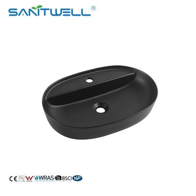 Made In China AB8475 Bathroom Sanitary Ware Sinks Matt Black Bowl  Above Counter Basins