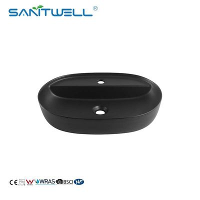 Made In China AB8475 Bathroom Sanitary Ware Sinks Matt Black Bowl  Above Counter Basins