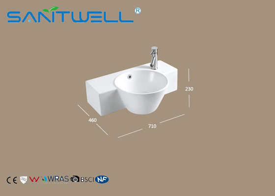 AB10 Wash Basin White Color Round Counter Top Ceramic Art Basins Vanity Bowl Bathroom