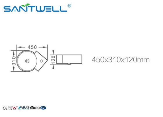 Hotel Ceramic wall mount bathroom sink  for living room , small wall mount sink