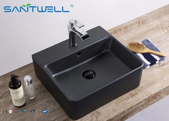 Fashion Ceramic Art Basin Matte Black Bathroom Sink 480*370*130 mm New Style
