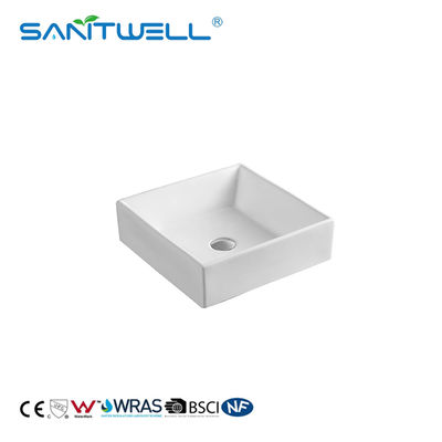Modern Square Bathroom Sink Ceramic Counter Top Washbasin