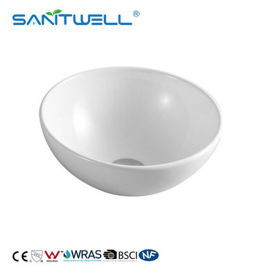 Modern Round Bowl Shape Above Counter Mounting Ceramic Washbasin
