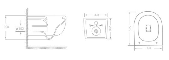 Bathroom in Wall Toilet Wall Hanging New Tornado Flush Washdown P Trap Wall Hung Floating Toilets