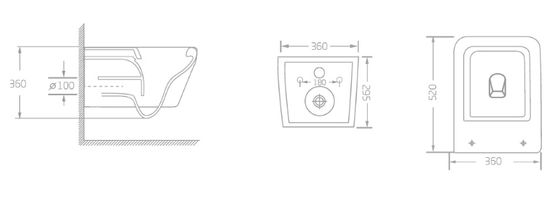 High Quality Washdown Turbo Flush Porcelain Bathroom Sanitary Ware Wall Hung Floating Toilet Commode