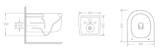 Modern Sanitary Ware Washdown Tornado Flush Ceramic Bathroom Wall Hung Floating Toilet