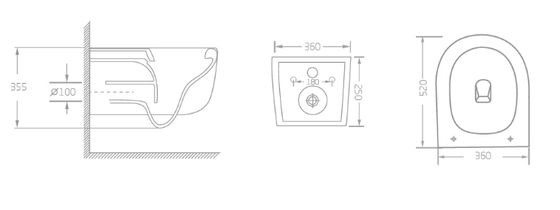 High Quality European Sanitary Ware Washdown Tornado Flush Bathroom Wall Mounted Floating Toilet