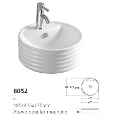 Ceramic Counter Top Lavatory Basin Bathroom Hand Wash Basin for Sale