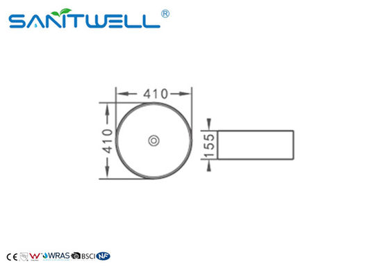 Ceramic Bathroom Furniture Ceramic Wash Basin / Toilet Wash Basin With Tap