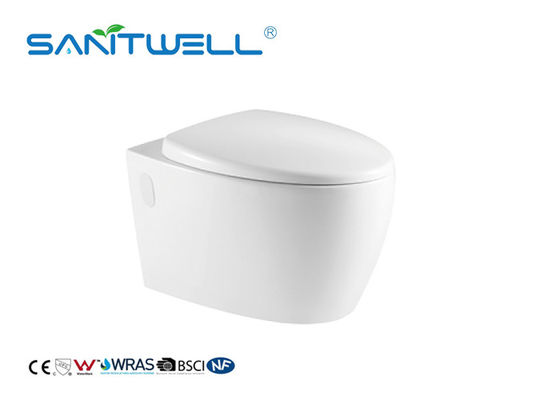 Dual Flush Fashionable Water Saving Toilets Wall Outlet Toilet With Full Pipe Glaze