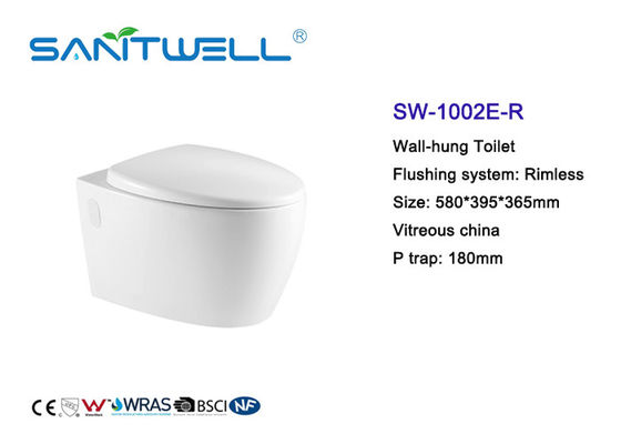 Dual Flush Fashionable Water Saving Toilets Wall Outlet Toilet With Full Pipe Glaze