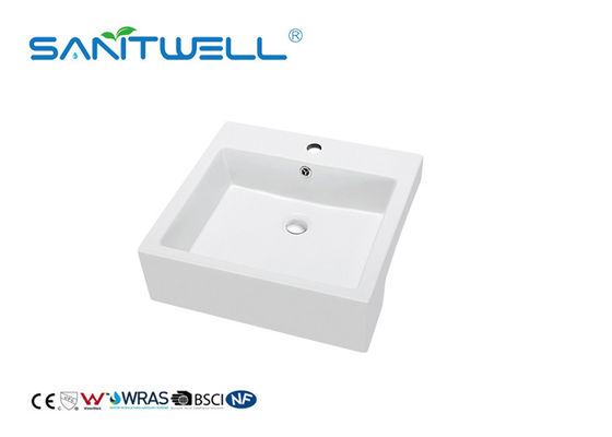 Home / Hotel Bathroom Ceramic Countertop Basin With Standard Size 530 * 510 * 170mm