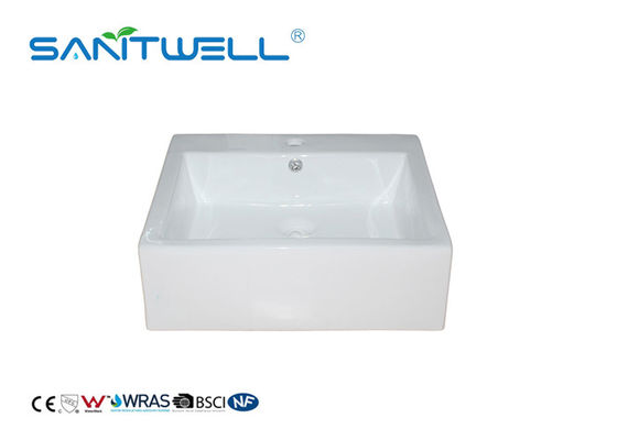Home / Hotel Bathroom Ceramic Countertop Basin With Standard Size 530 * 510 * 170mm