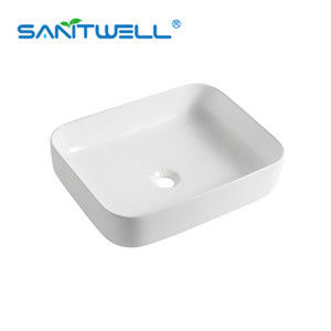 glaze Modern rectangular Art Wash Basin Color Ceramic Basin vanity Wall hung Above Counter Basin