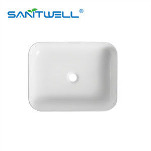 glaze Modern rectangular Art Wash Basin Color Ceramic Basin vanity Wall hung Above Counter Basin