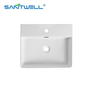 Chaozhou Modern rectangular Above Counter Basin Color Wash Basin Ceramic basin