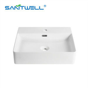 Chaozhou Modern rectangular Above Counter Basin Color Wash Basin Ceramic basin