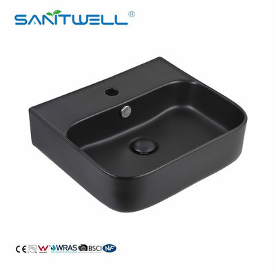 Chaozhou Popular Models Matt Black Rectangular Art Wash Basin Ceramic Basin Above Counter basin
