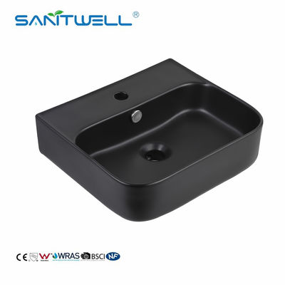 Chaozhou Popular Models Matt Black Rectangular Art Wash Basin Ceramic Basin Above Counter basin