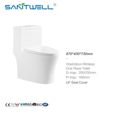 Sanitary ware Rimless Ceramic One Piece Toilet modern ceramic one piece toilet bowl for bathroom SWM8609