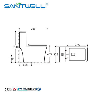 Sanitary Ware Bathroom Ceramic Water Closet One Piece Wc Toilet SWM8615