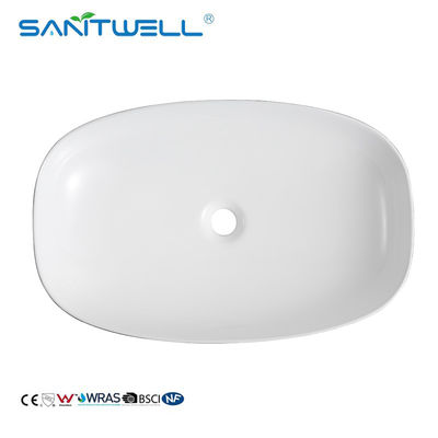 AB8483A-WB Modern rectangular shape color bathroom sink matt black and white ceramic basin