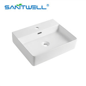 Chaozhou Modern rectangular Above Counter Basin Color Wash Basin Ceramic basin